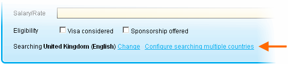 Search internationally by configuring your countries within Power Search whilst logged in
