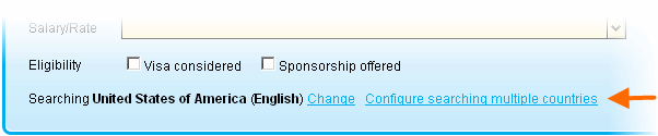 Search internationally by configuring your countries within Power Search whilst logged in
